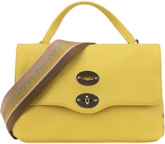 Zanellato Leren Dames Schoudertas Girello - Dames - Handtassen - Geel - ONE Size - Leer - Tassen