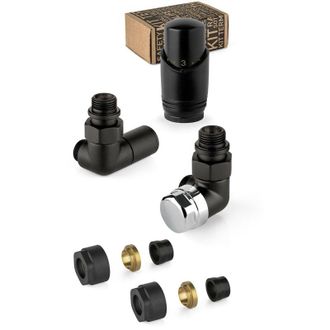 APM Kit V&aacute;lvula De Mobiliario Negro Y Cromado Con V&aacute;lvula Termost&aacute;tica Izquierda Apm 130knn 015 M 16 12 Negro