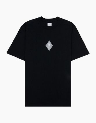 C.P. Company Mens Cp Company 30/1 Jersey British Sailor Logo T-shirt Black 999 - Size: 36