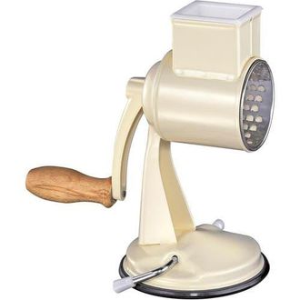 Zassenhaus Classic Drum Grater with Suction Base, 2 Grating Drums, Pestle, and Vegetable Cutter in Cream at Nordstrom