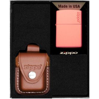 OEM Juego De Encendedores Zippo Con Logotipo Rosa Mate, Set De Regalo N.&ordm; 4