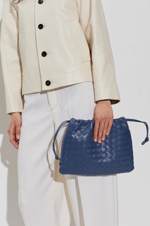 Bottega Veneta Leather Handbag, Womens, Blue