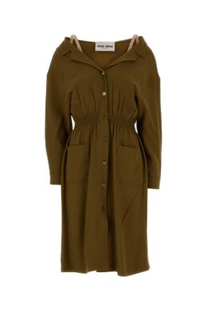Miu Miu Olive Green Sable Dress