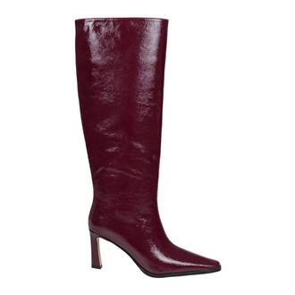 Michael Kors Schoenen, Dames, Rood, 37 EU, Leer, Darrah Lakschoenlaarzen van Patentleer
