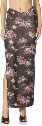 AFRM Laconia Maxi Skirt in Java Snake Floral at Nordstrom, Size X-Small