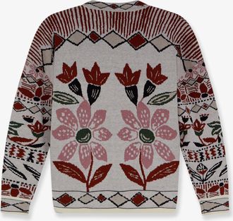 Farm Rio Womens Cardigan With Multicolour Embroidery Polyester Sweater