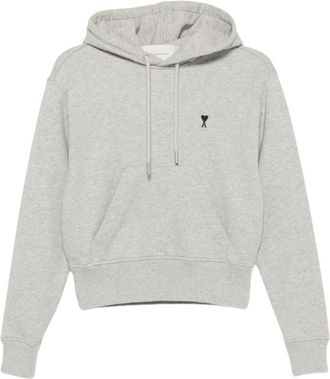 Ami Contrast ADC Zip Hoodie - Heren - Hoodies - Grijs - L - Katoen - Hoodies & sweatvesten
