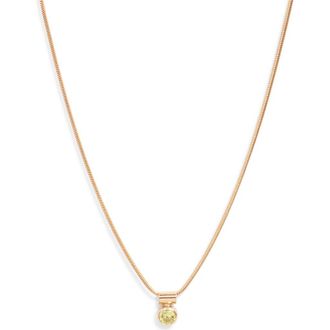 Set & Stones Ellie Birthstone Pendant Necklace in Gold/august at Nordstrom