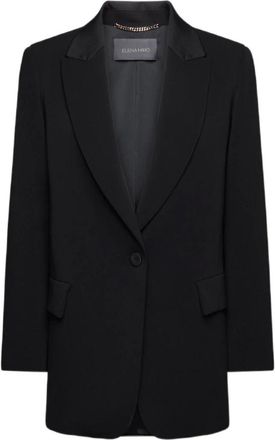 Elena Miro Dames, Jassen, Zwart, Maat: 5XL Leer