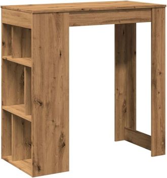 vidaXL Tavolo Bar con Rastrelliera Rovere 102x50x103,5 cm Multistrato vidaXL
