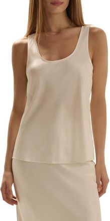 Favorite Daughter The Clean Cut Silk Blend Tank in Ivory at Nordstrom, Size X-Small