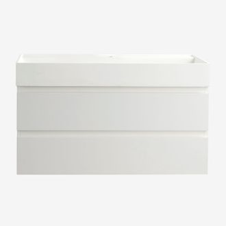 Sklum Sklum - Conjunto De Mueble De Ba&ntilde;o En Madera Y Chapa De Fresno Con Lavabo Integrado Ona