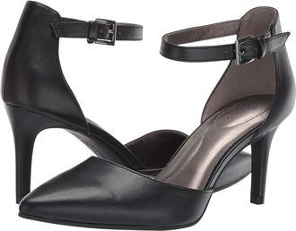 Bandolino Womens Bandolino Ginata Pump Black Ankle Strap Stiletto Heel DOrsay HAWK2399