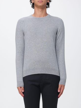 Malo Maglia girocollo in puro cashmere con bordi a costine