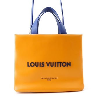 Louis Vuitton Saffron Leather Handbag Tote Bag (Pre-Owned)