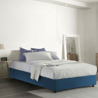 Talamo Italia Talamo Italia - Cama De Plaza Y Media Arianna, Cama Contenedor Con Revestimiento De Tela, 100% Made In Italy, Apertura Frontal, Adecuado Para Colch&oacute;n 