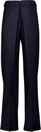 Givenchy Nachtblauwe Wol-Mohair Chinos - Heren - Straight fit broeken - Blauw - M - Wol - Broeken