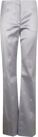 Sportmax satin-finish tailored trousers - Neutrals