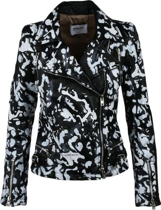 Sword 6.6.44 Leather Biker Jacket - Black/White
