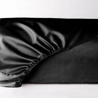 OEM S&aacute;bana Bajera De Sat&eacute;n Negro 160x200 Maro Home