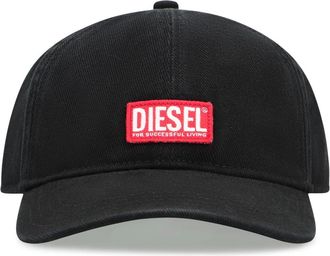 Diesel Corry-Jacq-Wash Logo Baseball Cap - Heren - Petten - Zwart - ONE Size - Katoen - Accessoires