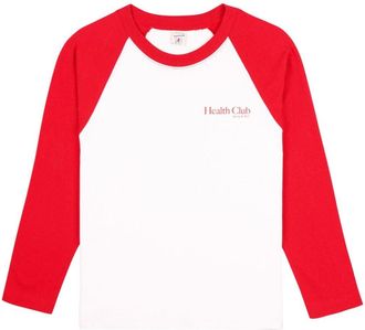 Sporty & Rich Health Club baseball T-shirt - unisex - Cotton - S - White