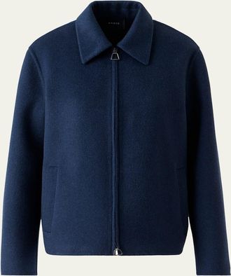 Akris Dylan Cashmere Double-Face Zip Jacket
