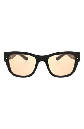 Roxy Midsize 52mm Square Sunglasses in Black /Olive at Nordstrom Rack