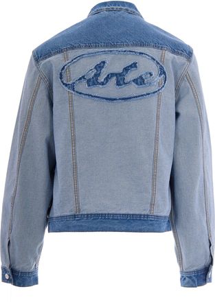 Arte Mens Denim Jacket Inside Out Bleach Cotton
