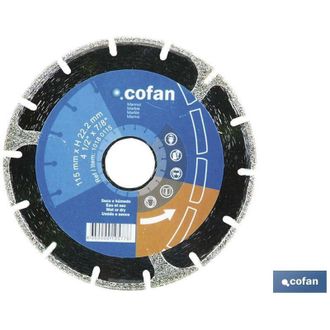cofan Disco Electrodep. Reforz. 230 Mm, Discos De Diamante Electrodepositado Especial M&aacute;rmol Profesional. Uso Para Materiales Gruesos Y Duros. Corte Siempre