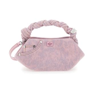 Ganni Tassen, Dames, Roze, ONE Size, Leer, Bou Mini Bag