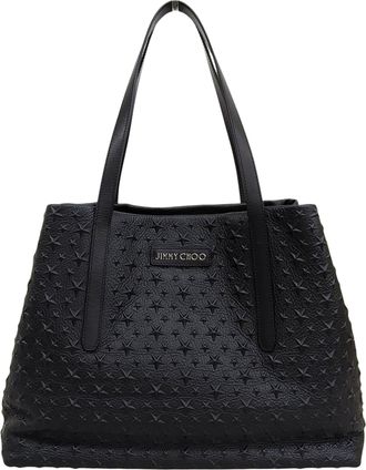 Jimmy Choo London Black Leather Tote Bag (Pre-Owned)