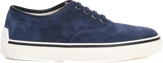 Tod's Sneakers, male, Blue, 7 1/2 UK, Blue Leather Trainers Ss25