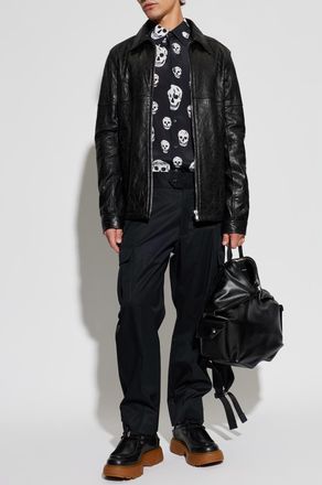 Alexander McQueen Shirt With A Distinctive Skull Motif, Mens, Black