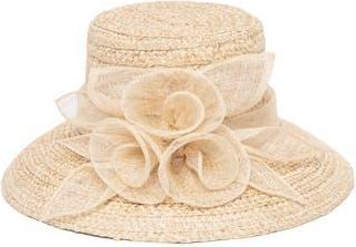 San Diego Hat Company Floral Band Woven Dress Hat in Natural at Nordstrom Rack