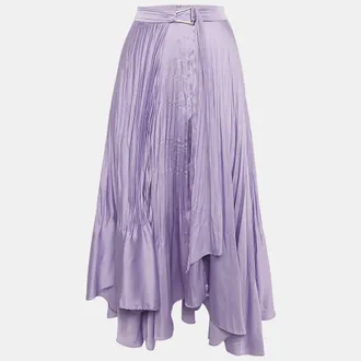 Jonathan Simkhai Jonathan Simkhai Lavender Plisses Buckle Detail Mckenna Midi Skirt M