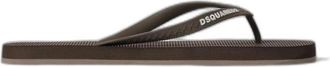 Dsquared2 Logo Flip Flops - Heren - Slippers - Bruin - 40 EU - Schoenen