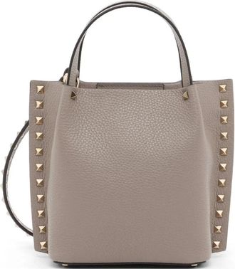 Valentino Garavani Rockstud Tote Bag - Dames - Shoppers - Bruin - ONE Size - Leer - Tassen