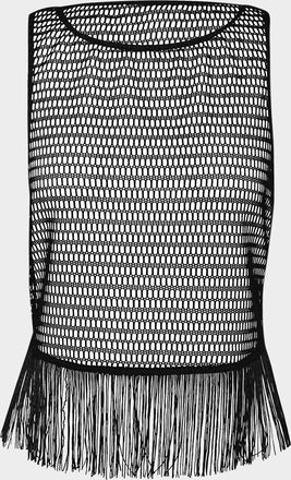La Blanca Open-Knit Crochet Tank Top