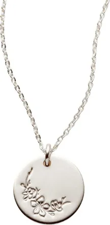 Made by Mary March Birth Flower Necklace in Silver at Nordstrom, Size Medium
