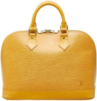 Louis Vuitton Tweedehands leren Louis Vuitton tassen - Dames - Vintage Handtas - Geel - ONE Size - Vintage