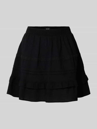 Vero Moda Ausgestellter Mini-Rock aus reiner Baumwolle Modell PRETTY in Black, Gr&ouml;&szlig;e XS