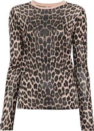 BASERANGE Leopard-print Long-sleeve T-shirt