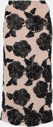 Rotate Floral midi skirt
