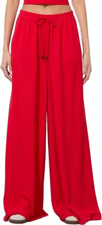 Alice & Olivia Ojai Wide Leg Pant In Bright Ruby