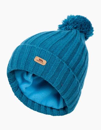Trespass Mens Trespass Adults Thorns Fleece Lined Bobble Hat - Blue/Blue - Size: ONE size