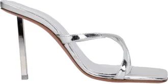 Amina Muaddi Sandali Adriana Donna Vernice Argento