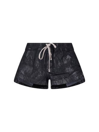 Rick Owens Pantaloncini In Tessuto Spalmato