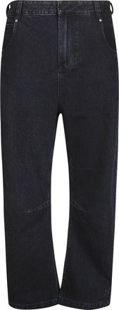 Entire studios Cropped Dark Wash Wide-Leg Jeans