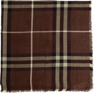 Burberry Wool Scarf - unisex - Wintersjaals - Bruin - ONE Size - Wol - Accessoires